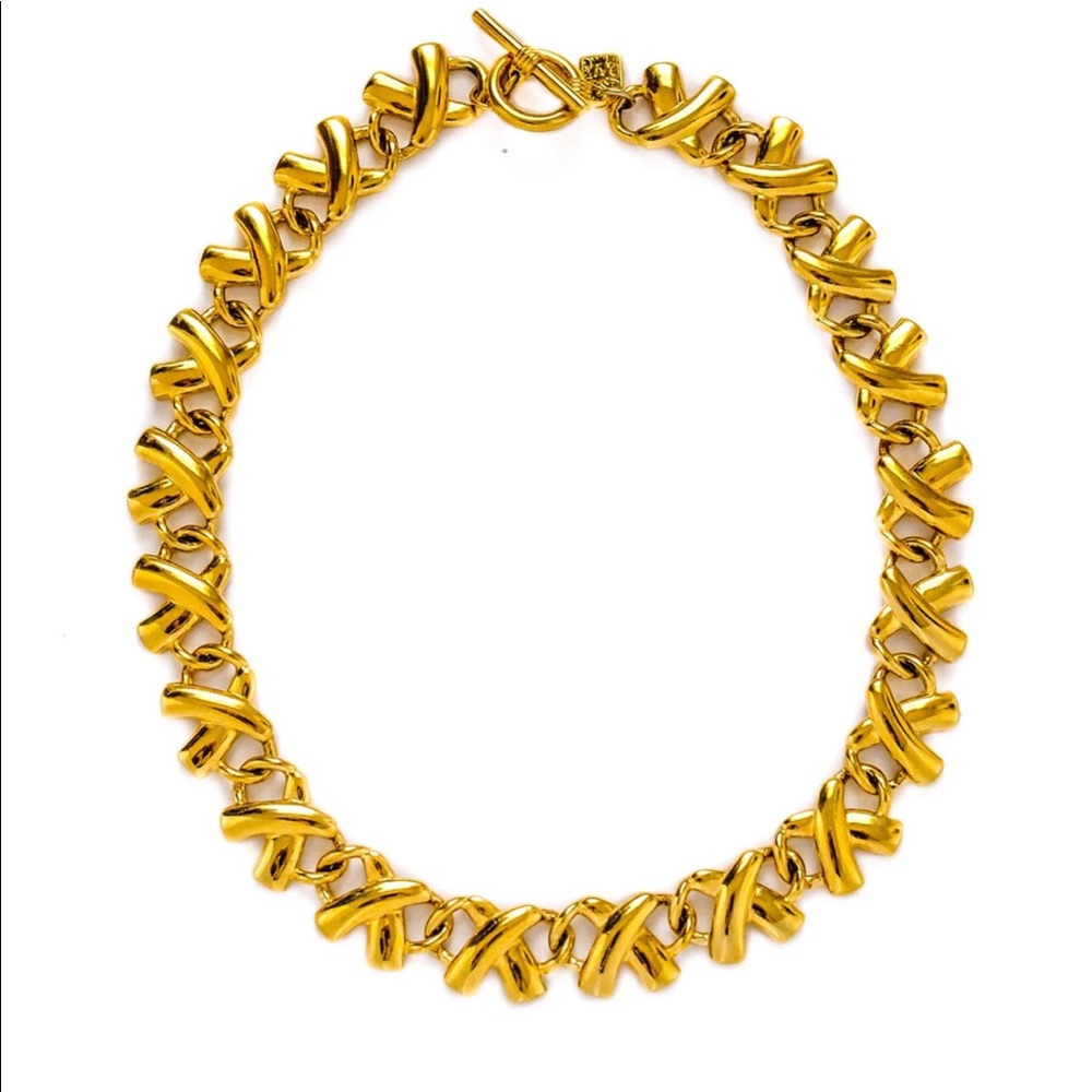 Vintage Anne Klein X Chain Necklace